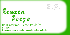 renata pecze business card